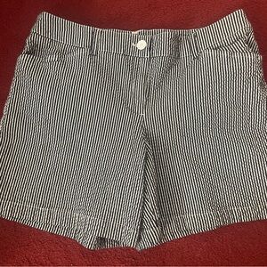Striped Blue  and White Women’s Casual Shorts